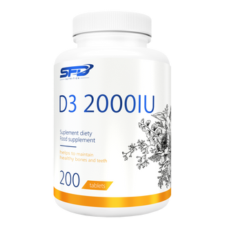 SFD D3 2000 IU, witamina D 50 µg, 200 tabletek - zdjęcie produktu