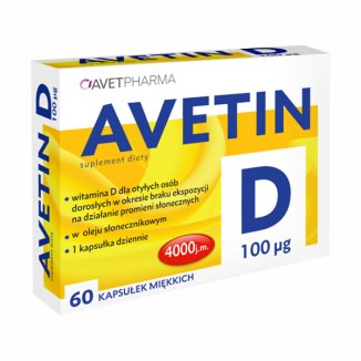Avetin D 100 µg, 60 kapsułek - zdjęcie produktu