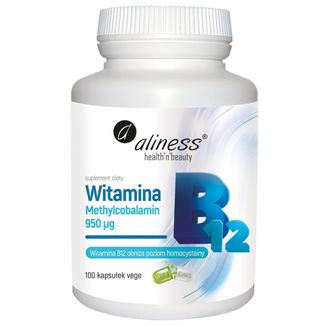 Aliness Witamina B12 Methylcobalamin 900 µg, 100 kapsułek vege - zdjęcie produktu