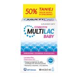 Multilac Baby Synbiotyk, krople dla dzieci od 2 miesiąca, 2 x 5 ml USZKODZONE OPAKOWANIE - miniaturka zdjęcia produktu