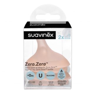 Suavinex Zero Zero, smoczek do butelki, silikonowy, antykolkowy, regulowany, od urodzenia, 2 sztuki - zdjęcie produktu