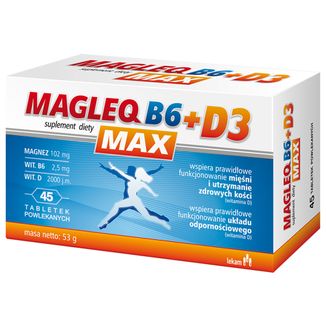 MagleQ B6 Max + D3, 45 tabletek  - zdjęcie produktu