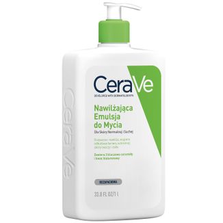 CeraVe, emulsja nawilżająca z ceramidami do mycia, skóra normalna i sucha, 1000 ml - zdjęcie produktu