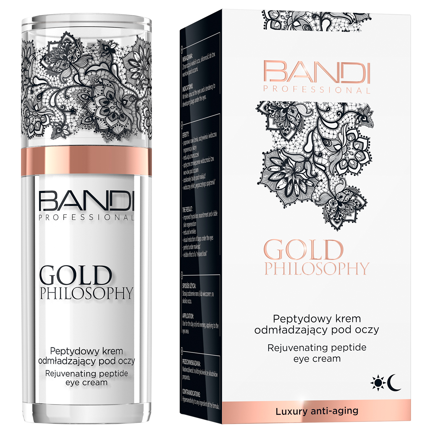 Nieznana Bandi Gold Philosophy, peptydowy krem odmładzający pod oczy, 30 ml