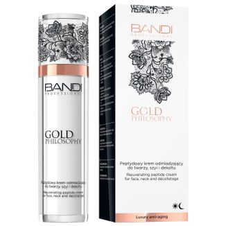 Bandi Gold Philosophy, peptydowy krem odmładzający do twarzy, szyi i dekoltu, 50 ml - zdjęcie produktu