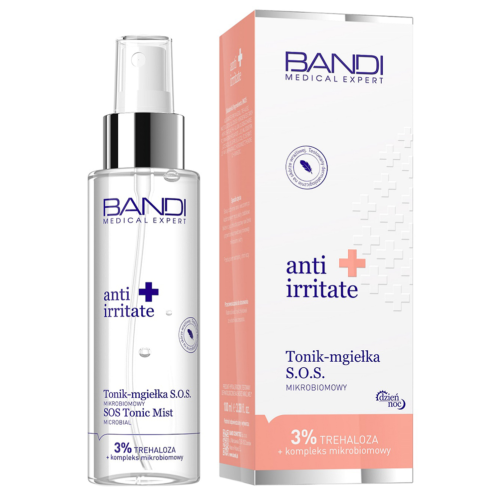 Nieznana Bandi Medical Expert Anti Irritate, tonik-mgiełka S.O.S, mikrobiomowy, 100 ml