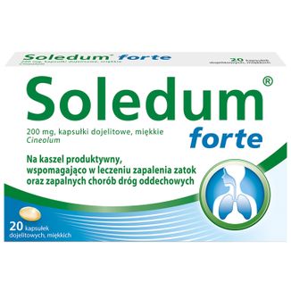 Soledum forte 200 mg, 20 kapsułek dojelitowych USZKODZONE OPAKOWANIE Soledum forte 200 mg, 20 kapsułek dojelitowych USZKODZONE OPAKOWANIE - zdjęcie produktu