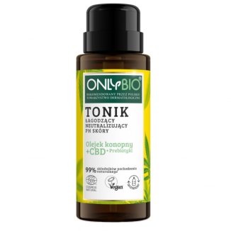 OnlyBio, tonik łagodzący, neutralizujący pH skóry, olejek konopny + CBD + prebiotyki, 300 ml - zdjęcie produktu