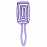 Inter-Vion, szczotka do włosów, przelotowa, Pastel Spring, fioletowa, 1 sztuka - miniaturka zdjęcia produktu