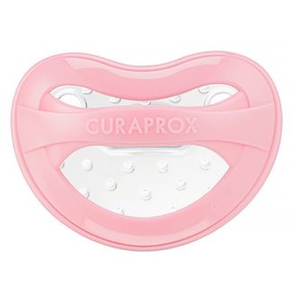 Curaprox Baby, smoczek uspokajający, silikonowy, różowy, rozmiar 0, 0-7 miesięcy, 1 sztuka - zdjęcie produktu