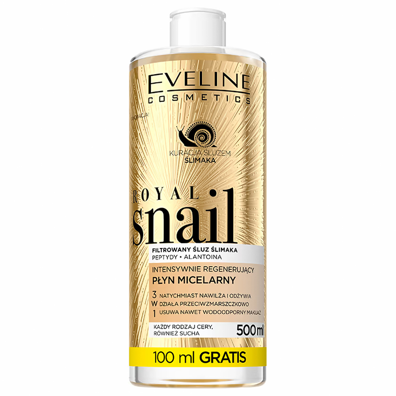 Nieznana Eveline Cosmetics Royal Snail, intensiv regenerierend Mizellenwasser, 500 ml — Inhaltsstoffe und Bewertung