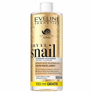 Eveline Cosmetics Royal Snail, intensywnie regenerujący płyn micelarny, 500 ml - zdjęcie produktu