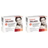 Zestaw Feminovit Żelazo, 2 x 30 tabletek powlekanych - miniaturka zdjęcia produktu