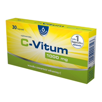 C-Vitum, witamina C 1000 mg, 30 kapsułek KRÓTKA DATA - zdjęcie produktu