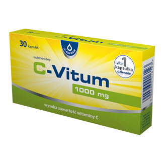 C-Vitum, witamina C 1000 mg, 30 kapsułek USZKODZONE OPAKOWANIE - zdjęcie produktu