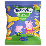 BoboVita Świnka Peppa Chrupeczki kukurydziane Bio, wyśmienicie bananowe, po 7 miesiącu, 20 g - miniaturka zdjęcia produktu