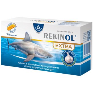 Rekinol Extra, olej z wątroby rekina, 72 kapsułki - zdjęcie produktu