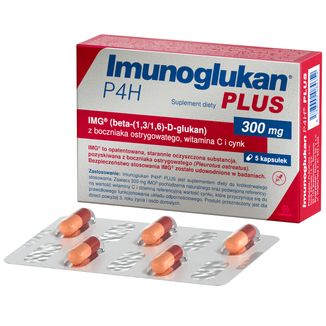 Imunoglukan P4H Plus, 5 kapsułek USZKODZONE OPAKOWANIE - zdjęcie produktu