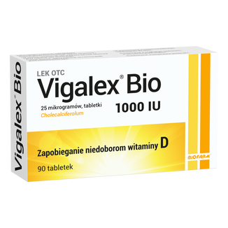 Vigalex Bio 1000 IU, 90 tabletek KRÓTKA DATA - zdjęcie produktu