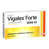 Vigalex Forte 2000 IU, 60 tabletek USZKODZONE OPAKOWANIE - miniaturka zdjęcia produktu