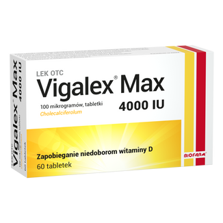 Vigalex Max 4000 IU, 60 tabletek USZKODZONE OPAKOWANIE - zdjęcie produktu