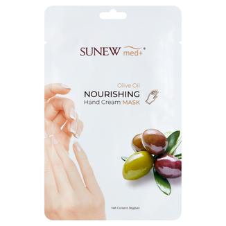 SunewMed+, odżywcza maska do dłoni, olejek jojoba i oliwa z oliwek, rękawiczki, 36 g - zdjęcie produktu