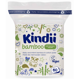 Cleanic Kindii Bamboo, bawełniane płatki dla niemowląt i dzieci, 60 sztuk - miniaturka zdjęcia produktu