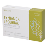 SEMA Lab Tymianek i Podbiał + ekstrakt z 20 ziół, bez cukru, 24 pastylki do ssania - miniaturka zdjęcia produktu