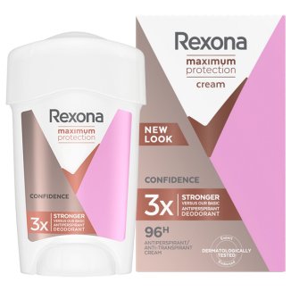 Rexona Maximum Protection, kremowy antyperspirant w sztyfcie, Confidence, 45 ml - zdjęcie produktu