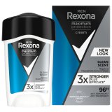 Rexona Men Maximum Protection, kremowy antyperspirant w sztyfcie, Clean Scent, 45 ml - miniaturka zdjęcia produktu