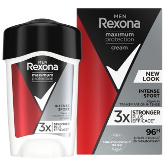 Rexona Men Maximum Protection, kremowy antyperspirant w sztyfcie, Intense Sport, 45 ml - zdjęcie produktu
