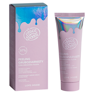 FaceBoom, peeling gruboziarnisty do twarzy, skóra mieszana i tłusta, 50 g USZKODZONE OPAKOWANIE - zdjęcie produktu