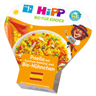 HiPP Danie Bio, paella z warzywami i kurczakiem, po 1 roku, 250 g - zdjęcie produktu
