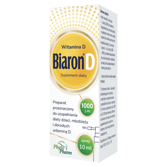 Biaron D, witamina D 1000 j.m., spray, 10 ml - zdjęcie produktu