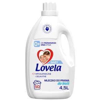 Lovela Baby, hipoalergiczne mleczko do prania, biel, 4,5 l USZKODZONE OPAKOWANIE - zdjęcie produktu