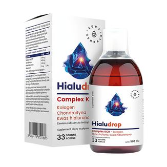 Aura Herbals, Hialudrop Complex, kolagen, chondrolityna, kwas hialuronowy, 500 ml - zdjęcie produktu
