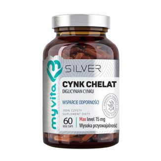 MyVita Silver, Cynk Chelat, 60 kapsułek - zdjęcie produktu