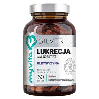 MyVita Silver, Lukrecja ekstrakt, 60 kapsułek KRÓTKA DATA - zdjęcie produktu