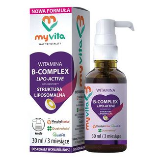 MyVita Witamina B Complex, krople, 30 ml USZKODZONE OPAKOWANIE - zdjęcie produktu