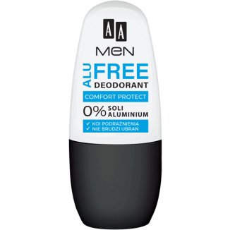 AA Men Alu Free, dezodorant comfort Protect, roll-on, 50 ml - zdjęcie produktu