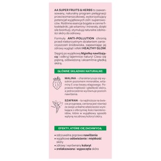 AA Super Fruits & Herbs, mgiełka nawilżająca, malina & szafran, 50 ml - 2 AA Super Fruits & Herbs, mgiełka nawilżająca, malina & szafran, 50 ml - 2 - zdjęcie produktu