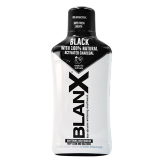 BlanX Black, wybielający płyn do płukania jamy ustnej, z węglem aktywnym, 500 ml - zdjęcie produktu
