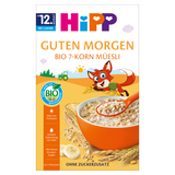 HiPP Musli, 7 zbóż z bananami, BIO, bez dodatku cukru, od 12 miesiąca, 200 g - miniaturka zdjęcia produktu