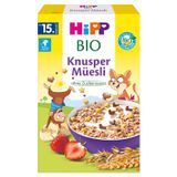 HiPP Musli Bio, banany i truskawki, bez dodatku cukru, od 15 miesiąca, 200 g - miniaturka zdjęcia produktu
