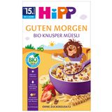 HiPP Musli, chrupiące musli z bananami i truskawkami, BIO, bez dodatku cukru, od 15 miesiąca, 200 g - miniaturka zdjęcia produktu