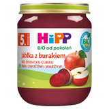 HiPP Danie Bio, jabłka z burakiem, po 5 miesiącu, 125 g - miniaturka zdjęcia produktu