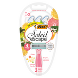 BIC Soleil Escape, maszynka do golenia dla kobiet, jednorazowa, czteroostrzowa, 3 sztuki - miniaturka zdjęcia produktu