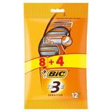 BIC 3 Sensitive Pouch, maszynka do golenia dla mężczyzn, trzyostrzowa, 12 sztuk BIC 3 Sensitive Pouch, maszynka do golenia dla mężczyzn, trzyostrzowa, 12 sztuk - miniaturka zdjęcia produktu