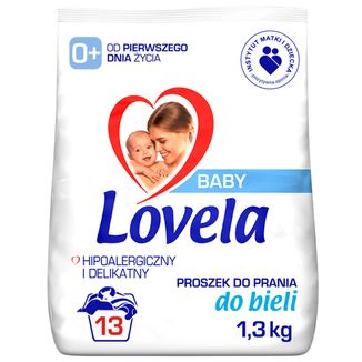 Lovela Baby, proszek do prania ubranek dziecięcych, hipoalergiczny, biel, od urodzenia, 1,3 kg - zdjęcie produktu
