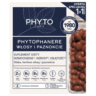 Zestaw Phytophanere Włosy i Paznokcie, 2 x 120 kapsułek - zdjęcie produktu